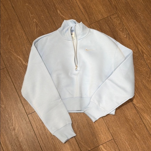 Nike Tops - Nike Women's Soft Blue Quarter-Zip Sweatshirt